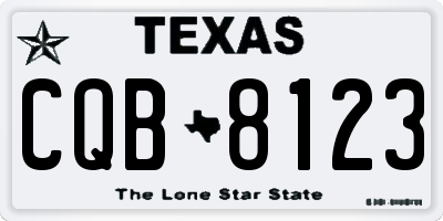 TX license plate CQB8123