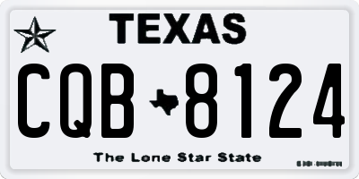 TX license plate CQB8124