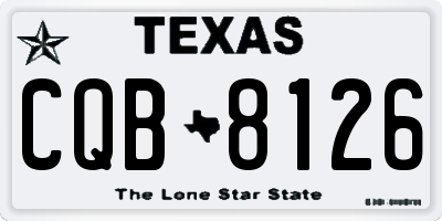 TX license plate CQB8126