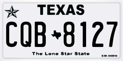 TX license plate CQB8127