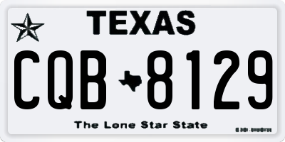 TX license plate CQB8129