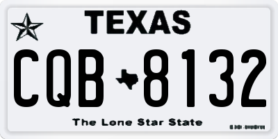 TX license plate CQB8132
