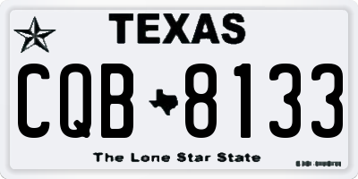 TX license plate CQB8133