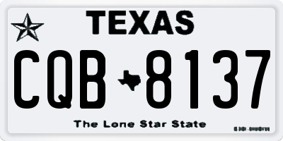 TX license plate CQB8137