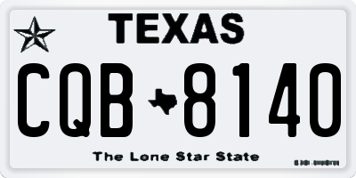 TX license plate CQB8140