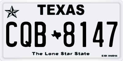 TX license plate CQB8147