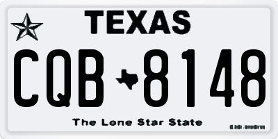 TX license plate CQB8148