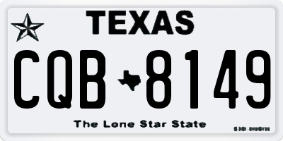 TX license plate CQB8149