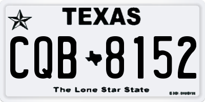 TX license plate CQB8152