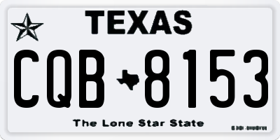 TX license plate CQB8153