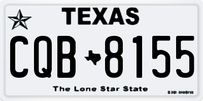 TX license plate CQB8155