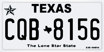 TX license plate CQB8156