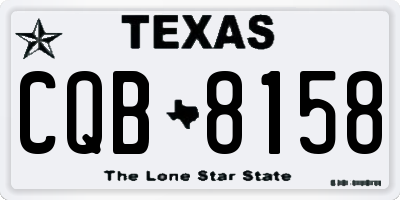 TX license plate CQB8158