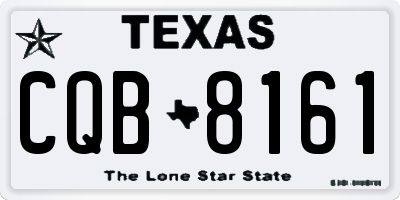 TX license plate CQB8161