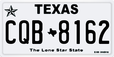 TX license plate CQB8162