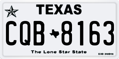 TX license plate CQB8163