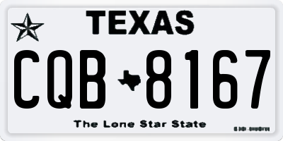 TX license plate CQB8167