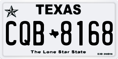 TX license plate CQB8168