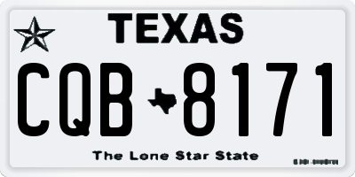 TX license plate CQB8171