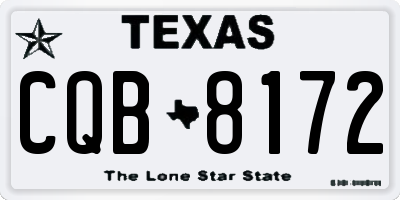 TX license plate CQB8172