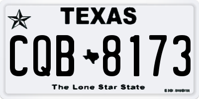 TX license plate CQB8173
