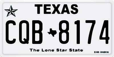 TX license plate CQB8174