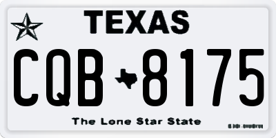 TX license plate CQB8175