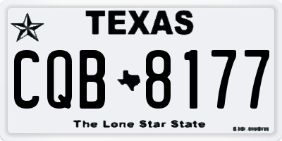 TX license plate CQB8177