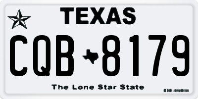 TX license plate CQB8179