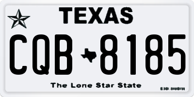 TX license plate CQB8185