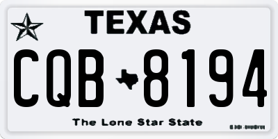 TX license plate CQB8194