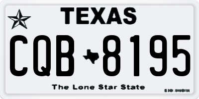TX license plate CQB8195