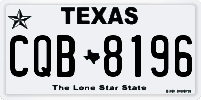 TX license plate CQB8196