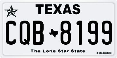 TX license plate CQB8199