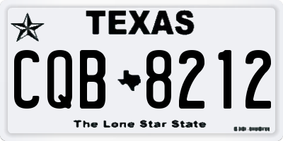 TX license plate CQB8212