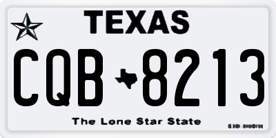 TX license plate CQB8213