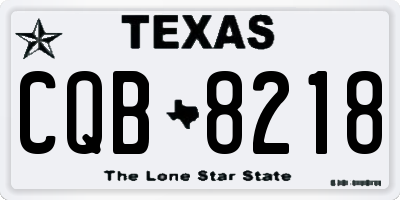 TX license plate CQB8218