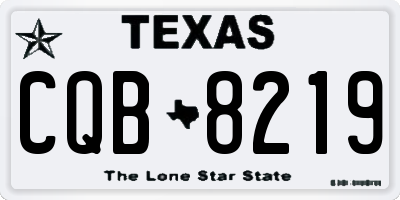 TX license plate CQB8219