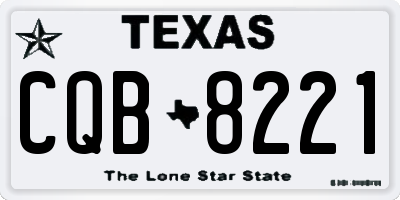 TX license plate CQB8221