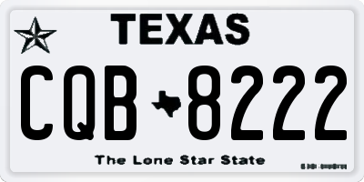 TX license plate CQB8222