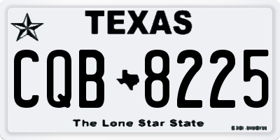 TX license plate CQB8225
