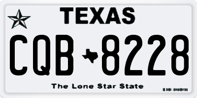 TX license plate CQB8228