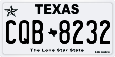 TX license plate CQB8232