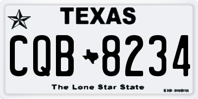 TX license plate CQB8234