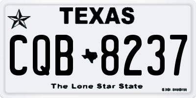 TX license plate CQB8237