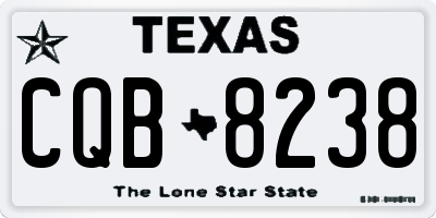 TX license plate CQB8238