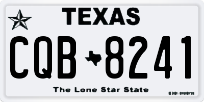 TX license plate CQB8241