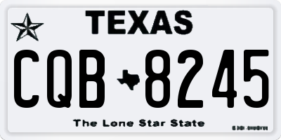 TX license plate CQB8245