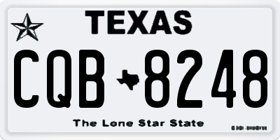 TX license plate CQB8248