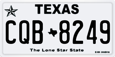 TX license plate CQB8249